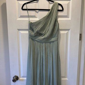 JCrew Silk Chiffon Formal Dress Sage Size 6 Tall